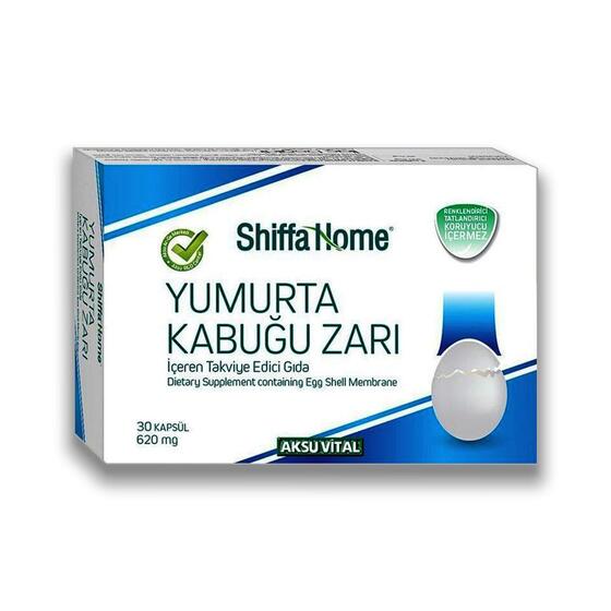 Aksu Vital Shiffa Home Yumurta Kabuğu Zarı 620 mg 30 Kap x 3 Adet