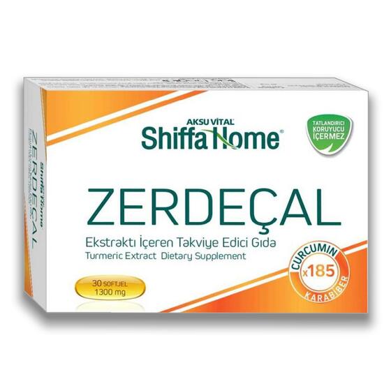 Aksuvital Shiffa Home Zerdeçal (Turmeric) 1300 mg 30 Kapsül