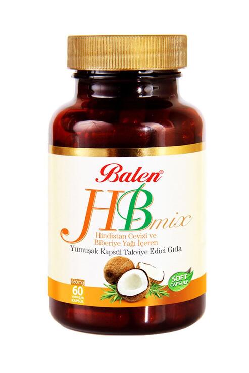 Balen H&B Mix (Hindistan Cevizi & Biberiye Yağ.) 650 mg 60 Kapsül