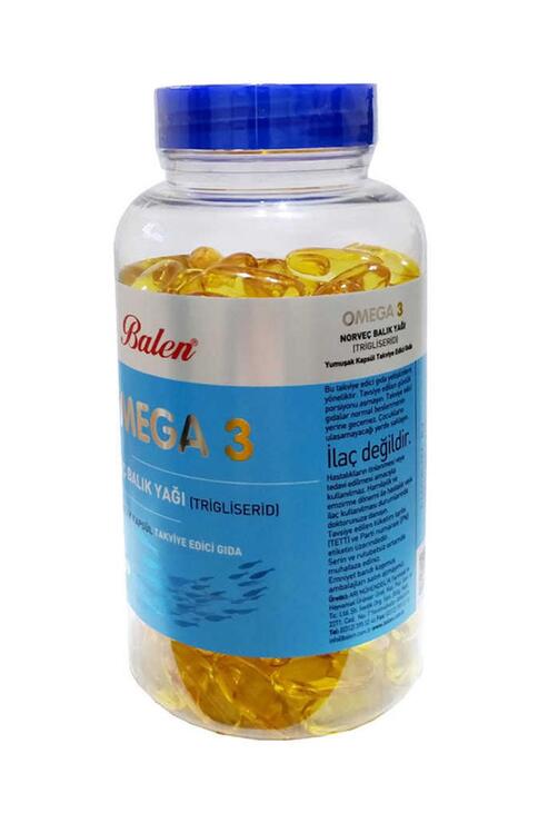 Balen Omega 3 Norveç Balık Yağı 1380 Mg 200 Kapsül x 2 Adet (Trigliserid Form)