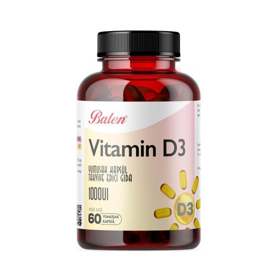 Balen Vitamin D3 450 Mg 60 Yumuşak Kapsül x 3 Adet