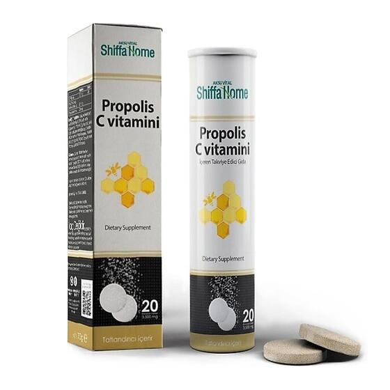 Shiffa Home Propolis & C Vitamini 20 Efervesan Tablet x 3 Adet