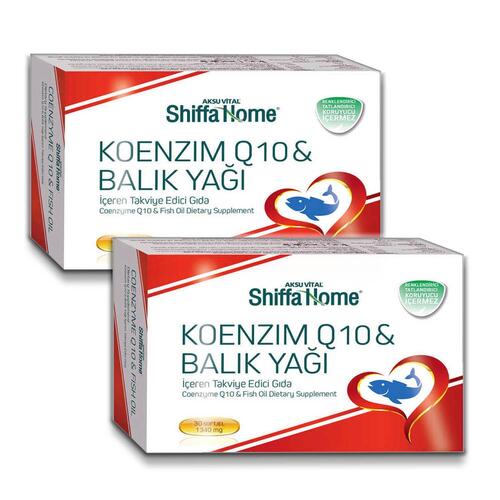 Aksuvital Shiffa Home Koenzim Q10-Balık Yağı 30 Softjel x 2 Adet