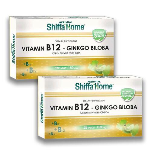 Aksuvital Shiffa Home Vitamin B12-Ginkgo Biloba 28 Tablet x 2 Adet