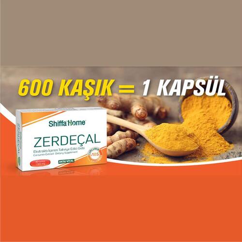 Aksuvital Shiffa Home Zerdeçal (Turmeric) 1300 mg 30 Kapsül