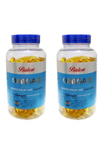 Balen Omega 3 Norveç Balık Yağı 1380 Mg 200 Kapsül x 2 Adet (Trigliserid Form)