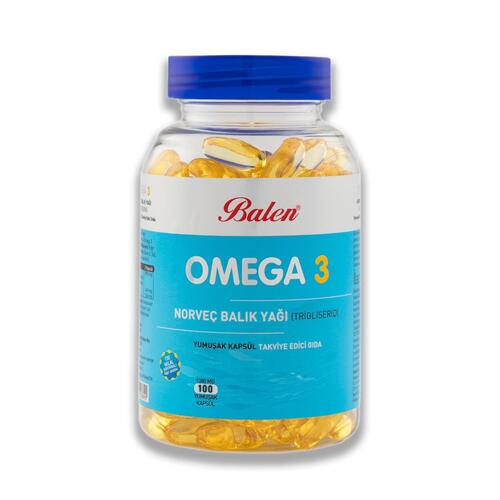 Balen Omega 3 Norveç Balık Yağı (Trigliserid) 1380 Mg 100 Kapsül x 2 Adet