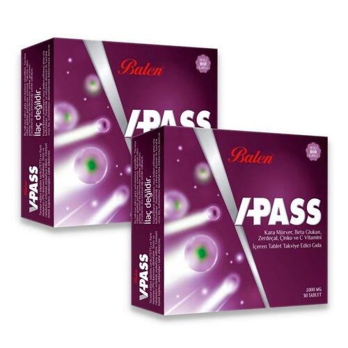 Balen V-Pass Takviye Edici Gıda 1000 mg 30 Tablet x 2 Adet